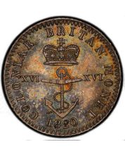 British West Indies George IV 1/16 Dollar 1820 MS63 PCGS