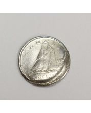 1971 Canada 10 cents error partial die cap