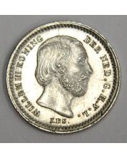 1879 Netherlands 5 Cents silver coin AU55
