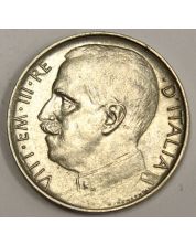 1921 R Italy 50 Centesimi AU58