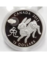 2011 Canada $15 Pure Silver Coin - Year of the Rabbit 