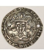 c1430 England Henry VI silver Groat Fourpence a/AU details small hole