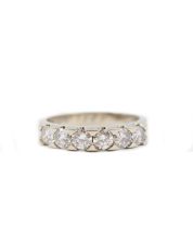14 Karat White Gold Ladies 1.00 Carat Diamond Wedding Band Ring 