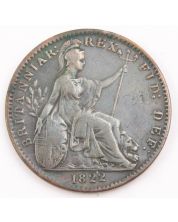 1822 Great Britain Farthing VF+