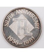 1981 1/2 ounce 999 silver RICHPLY Richmond BC 1956-1981 25th anniversary