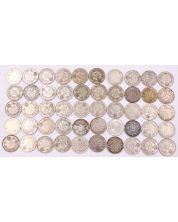 50x Canada 10 cents King George V 50-coins 12-dates VF & EF or better see list