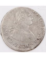 1806 Peru 2 Reales silver coin LIMA JP KM#95 circulated