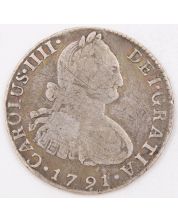 1791 Peru 2 Reales silver coin Lima IJ KM#95 circulated