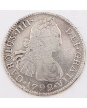 1792 Peru 2 Reales silver coin Lima IJ KM#95 VF