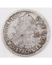 1780 Bolivia 1 Real silver coin PTS PR KM-52 circulated