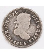 1825 Bolivia 1/2 Real silver coin PTS JL KM-90 circulated