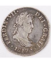 1817 Bolivia 2 Reales silver coin Potosi PJ KM#83 VF