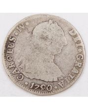 1790 Bolivia 2 Reales silver coin Potosi PR KM#62 circulated