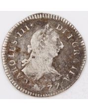 1777 Peru 1 Real silver coin Lima MJ KM#75 circulated