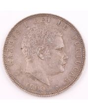 1899 Portugal 1000 Reis silver coin EF+