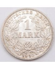 1914 G Germany 1 Mark silver coin nice UNC 