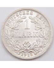 1915 F Germany 1 Mark silver coin Choice UNC