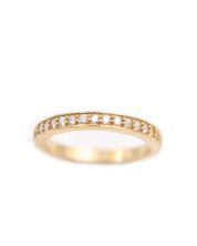 18K yellow gold Ladies 0.25 Carat Diamond Ring Size 4