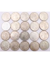 20X 1921 Morgan silver dollars 20-coins EF to AU