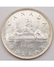 1935 Canada silver dollar Choice AU/UNC