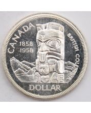 1958 Canada silver dollar Choice UNC