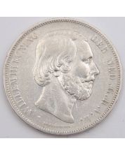 1869 Netherlands 2 1/2 Gulden silver coin VF