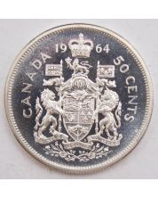 1964 Canada 50 cents  Choice Prooflike Cameo