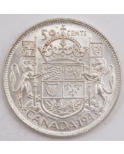 1943 Canada 50 cents Choice AU/UNC