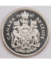 1961 Canada 50 cents  Gem Prooflike Cameo