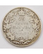 1915 Canada 25 cents VG