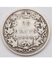 1899 Canada 25 cents VG+