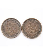 1928 and 1930 Netherlands 1/2 cents EF or better
