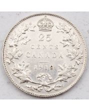 1918 Canada 25 cents EF