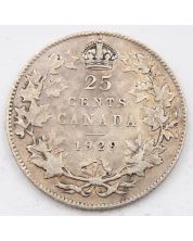 1929 Canada 25 cents VF