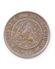 1886 Netherlands 1/2 cent Choice Uncirculated BN