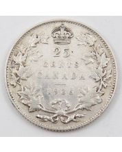 1936 Canada 25 cents VF
