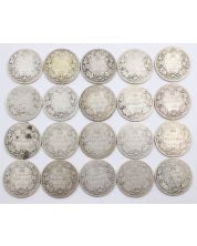 Edward VII Canada 25 cents 1902 3x02H 3x05 1907 2x08 5x09 5x1910 20-coins AG