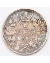 1888 Canada 5 cents nice EF