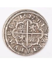 1627 Spain 2 Reales silver coin 6.24 grams EF details edge damage