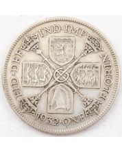 1932 Great Britain Florin sterling silver coin nice VF