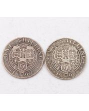 2X 1896 Great Britain silver shillings circulated