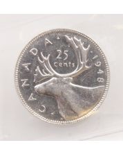 1948 Canada 25 cents ICCS AU-55