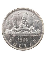 1946 Canada silver dollar VF/EF cleaned