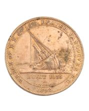 1892 SS Beaver HBC copper ship relic No.6754 on edge ex-jewelry remnants