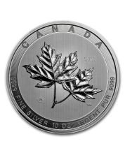 2017 Canada 10 oz Fine Silver $50 Coin Magnificent Maple Leaves Leaf Canada 