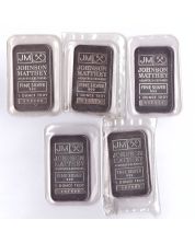 5x 1 oz JM Silver Bars Johnson Matthey 999 Fine Silver Sealed 