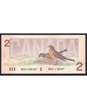 1986 Canada $2 banknote Theissen Crow small B BBX1128247 Choice UNC