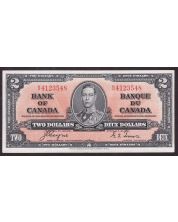 1937 Canada $2 note Coyne Towers K/R4123548 CH AU/UNC 