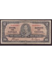 1937 Canada $2 note Coyne Towers Z/B8404463 VG
