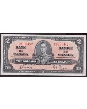 1937 Canada $2 banknote Gordon Towers W/B9038482 BC-23b Choice UNC EPQ